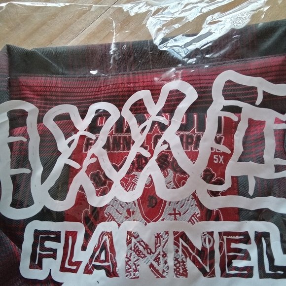 Dixxon's Blood, Sweat and Tears NWT Red and Black Bamboo Flannel Mens Size 5XL - Picture 5 of 7